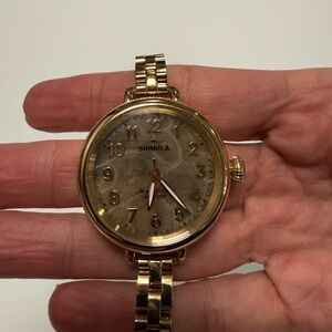 Shinola Gold Petosky Birdy Watch